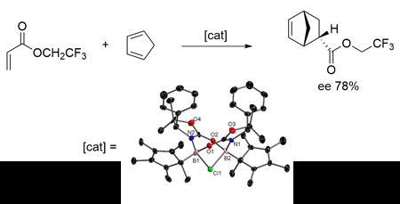 研究成果：環狀掌性三配位硼陽離子之合成與不對稱催化反應